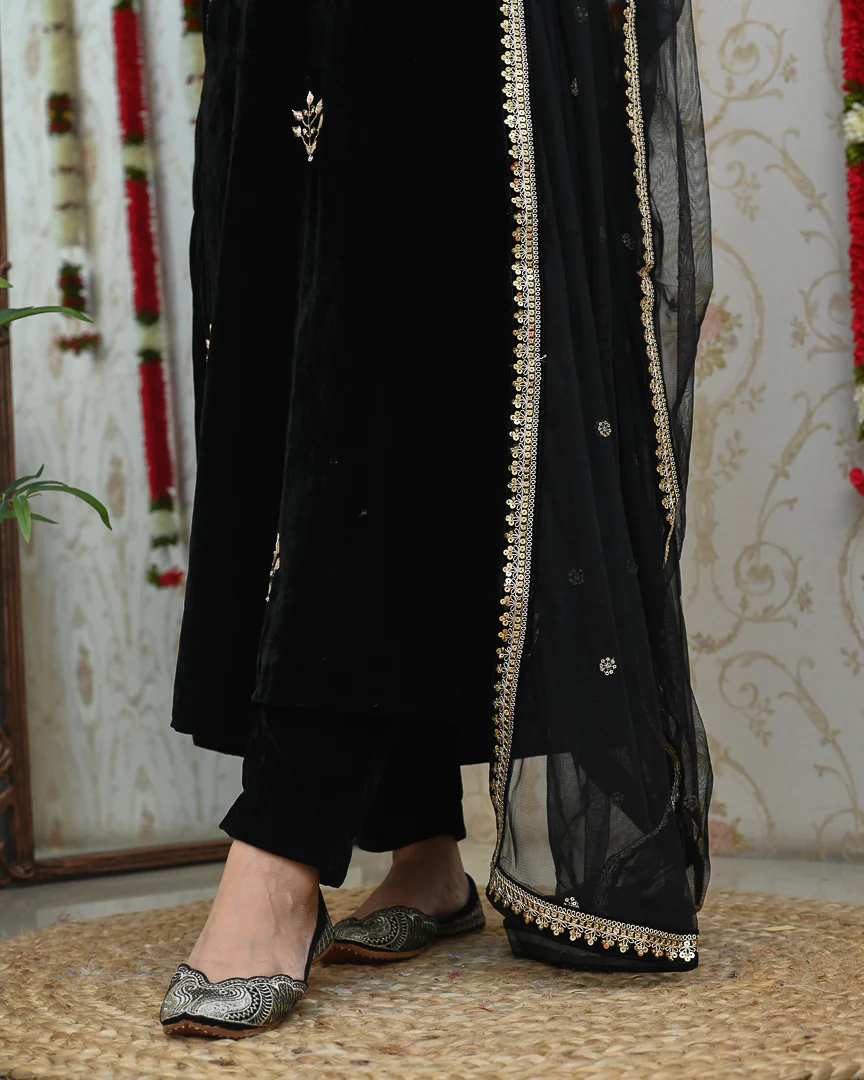 Rasheeda  Velvet Hand Embroidered Pant Set - Image 7