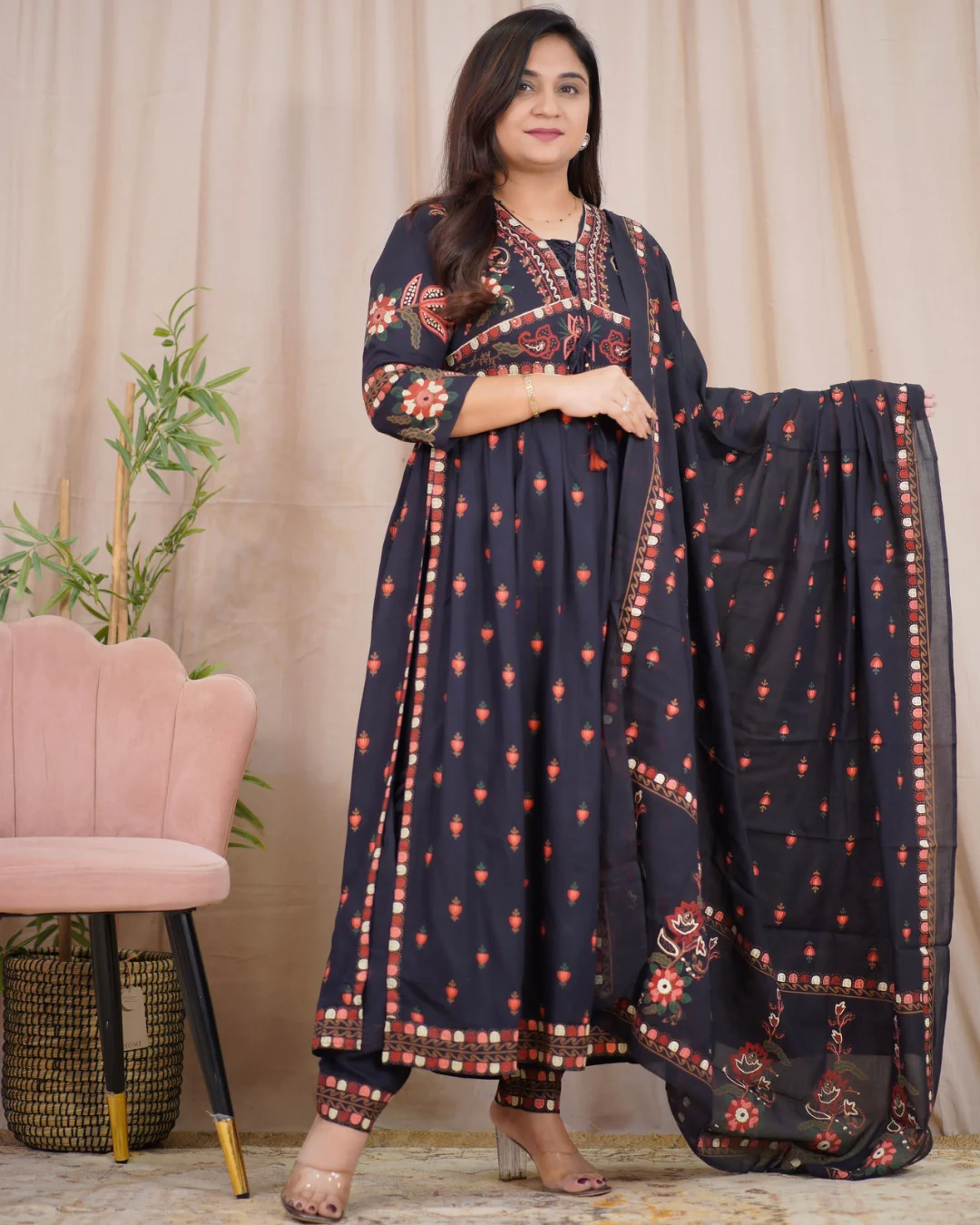 Rayon printed Alia Style Nyra Cut Pant Set - Image 7