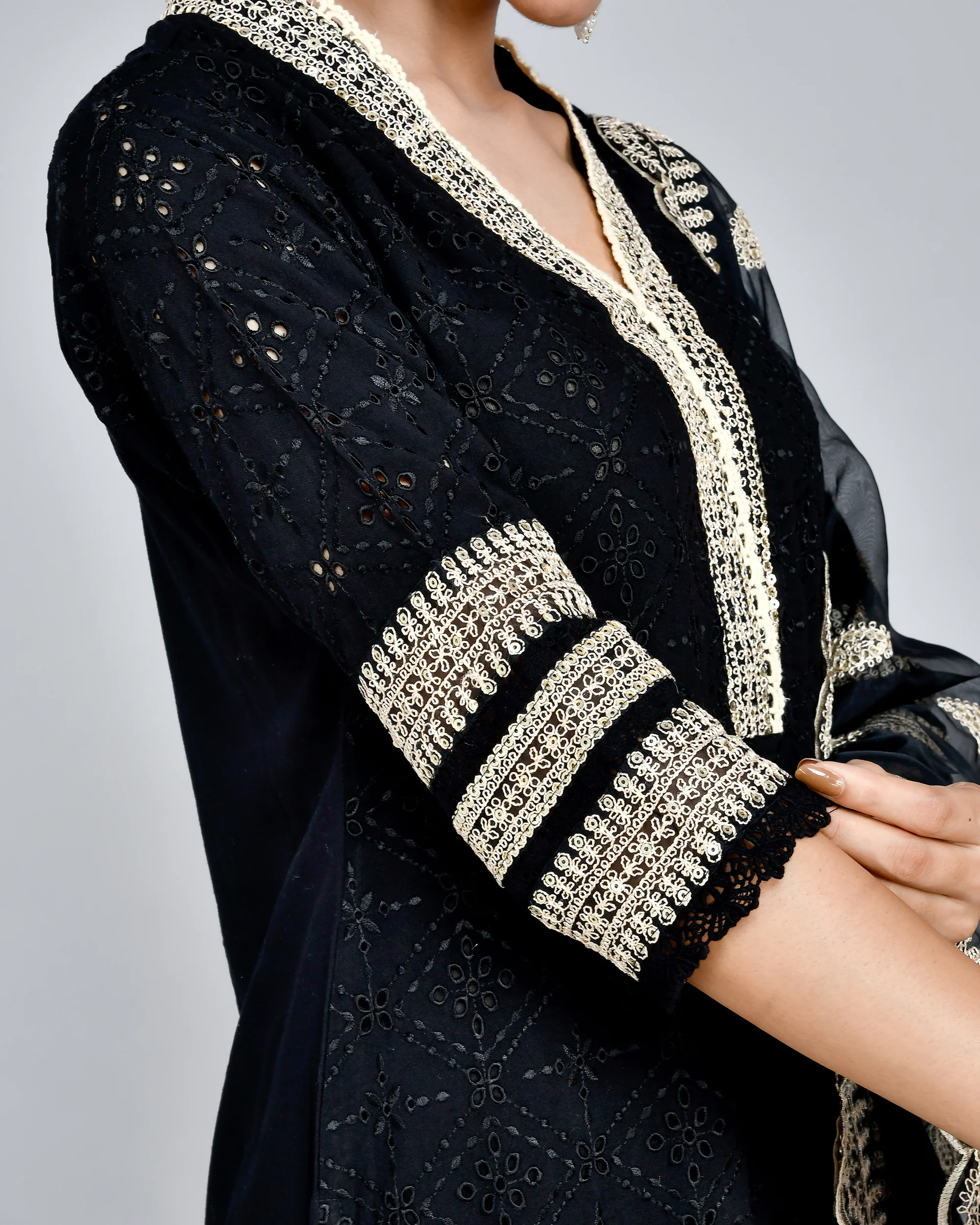 Rayon Sciffili Embroidered Afgani Set - Image 6