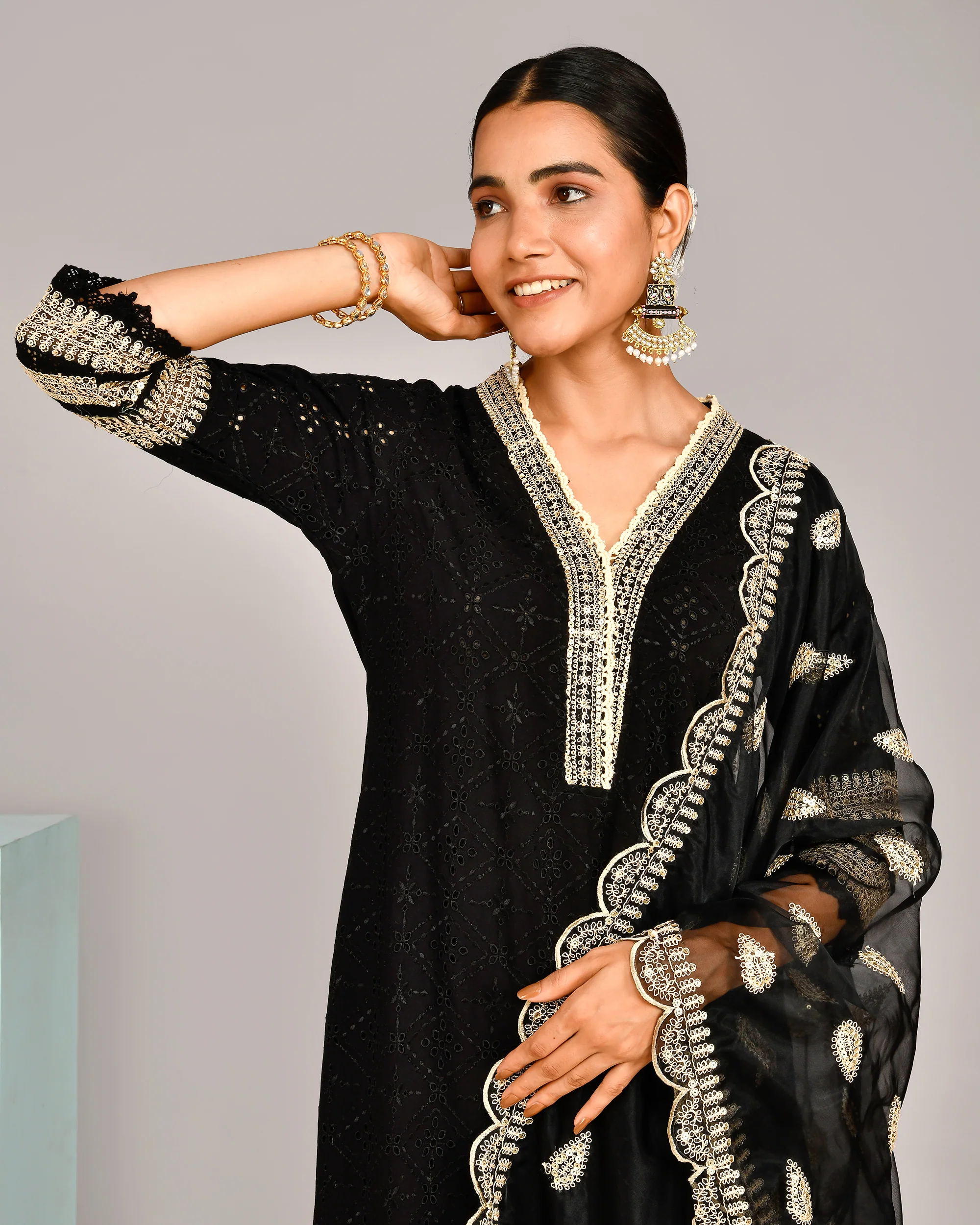 Rayon Sciffili Embroidered Afgani Set - Image 7