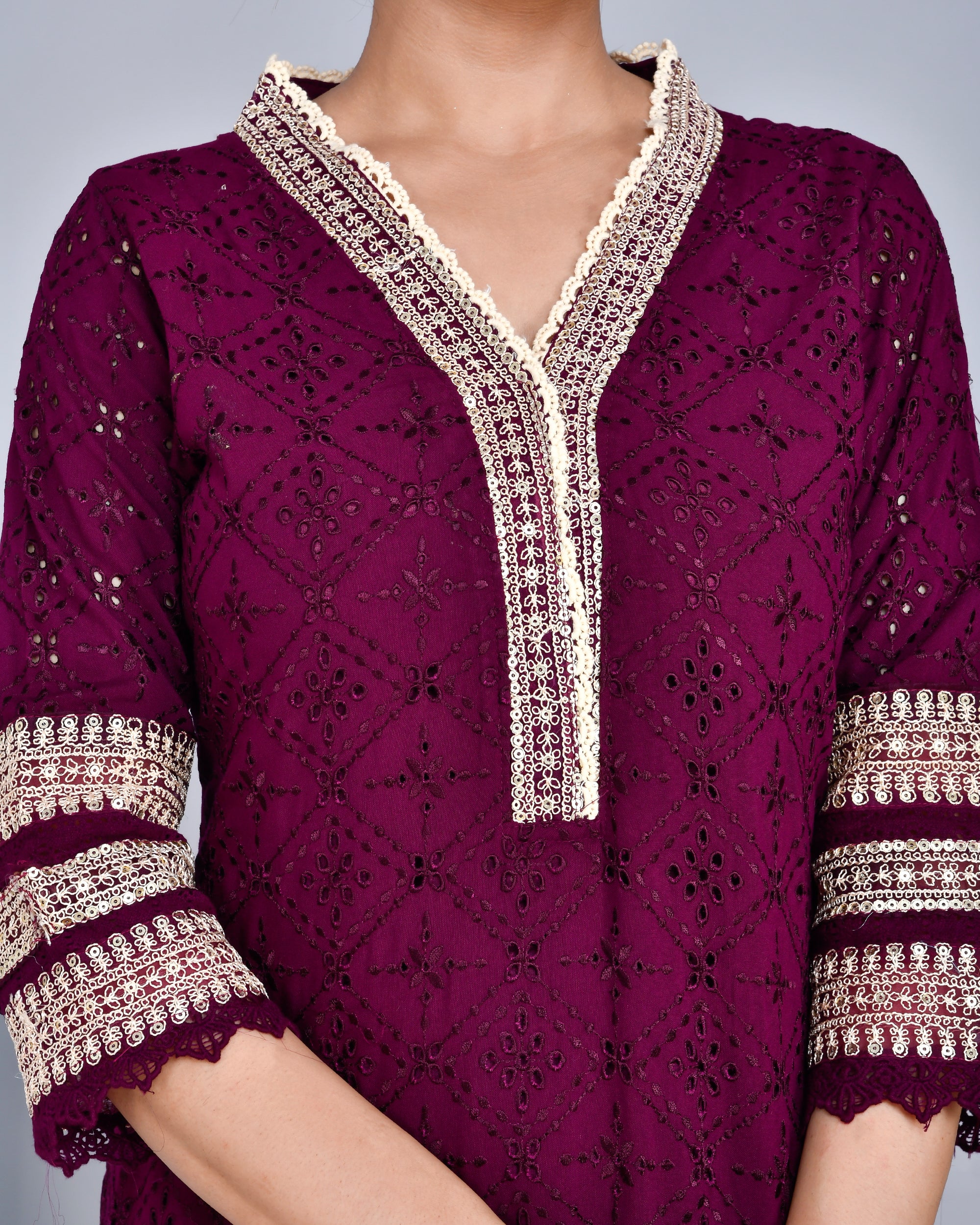 Rayon Sciffili Embroidered Afgani Set - Image 8