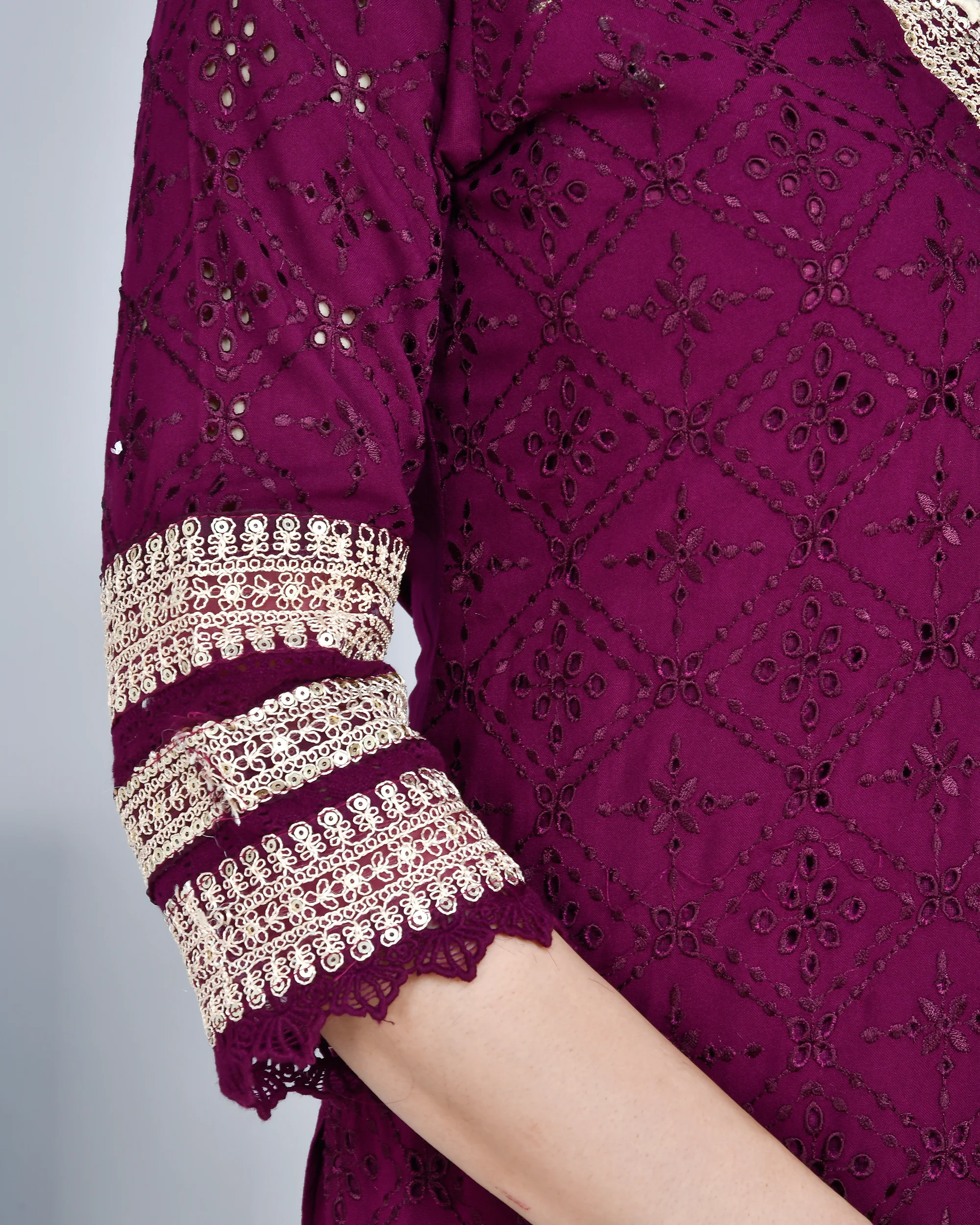 Rayon Sciffili Embroidered Afgani Set - Image 9