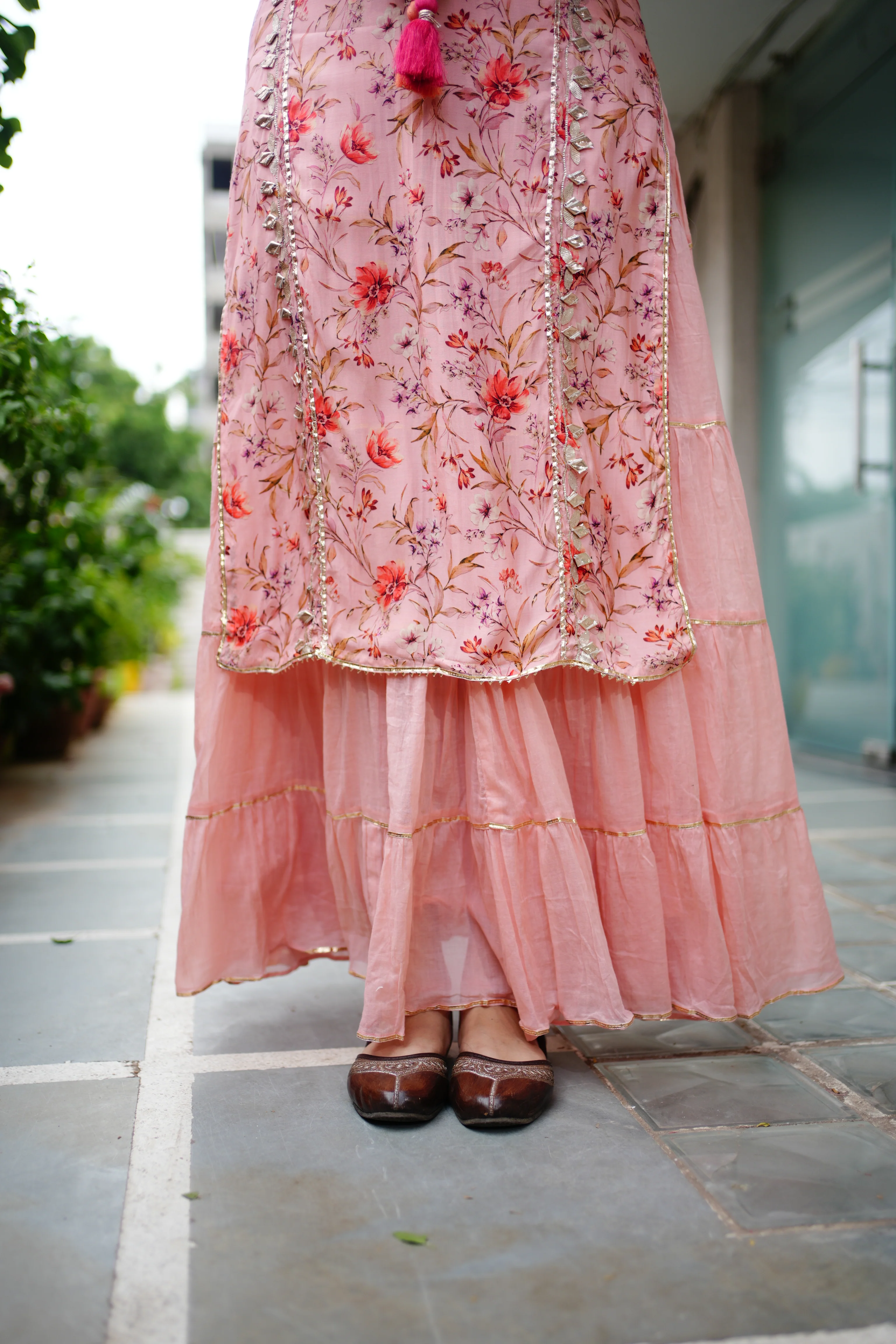 Reem Floral Indian One Piece Dupatta Set - Image 14