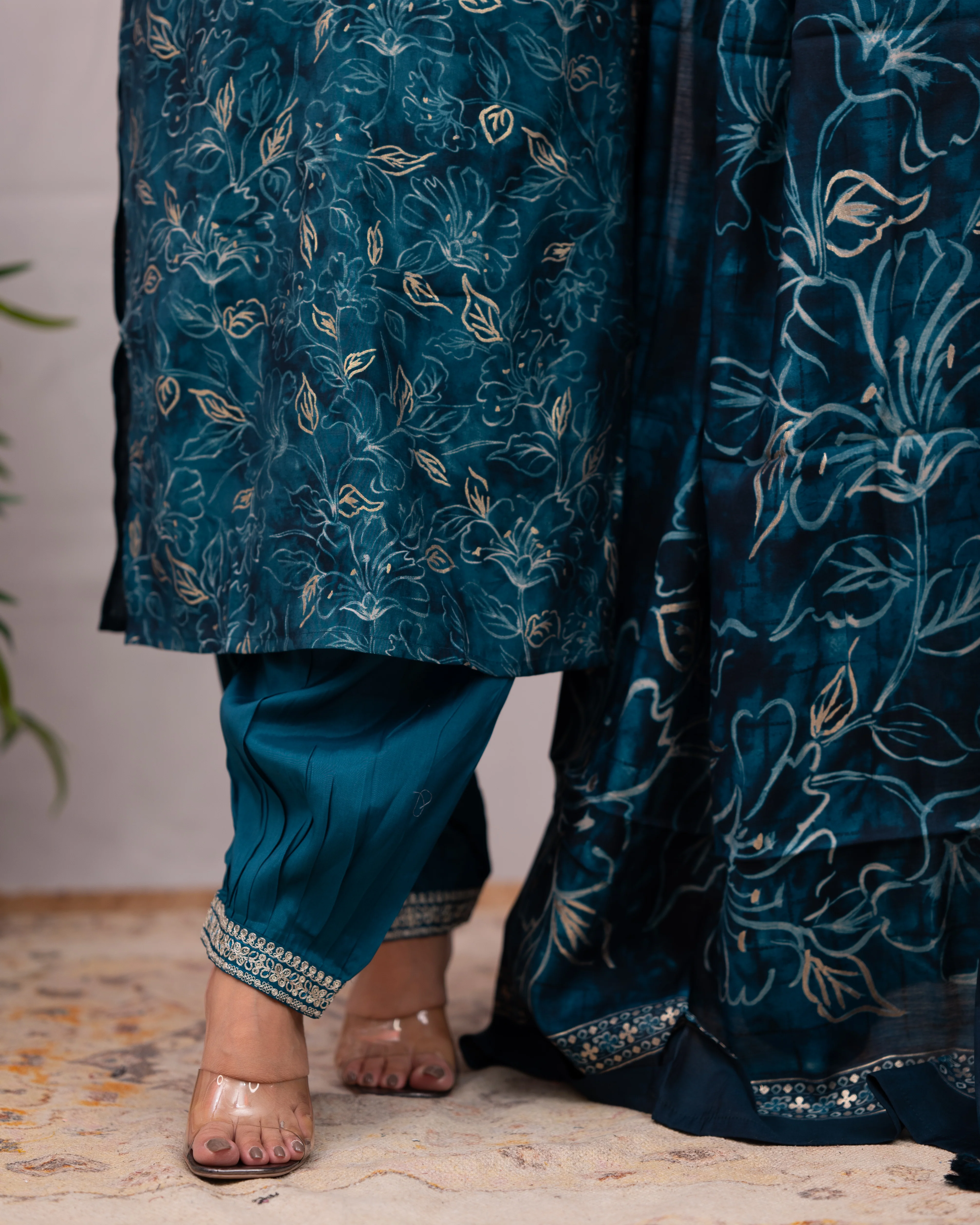 Rihana Muslin Heavy Embroidered Afgani Set - Image 12