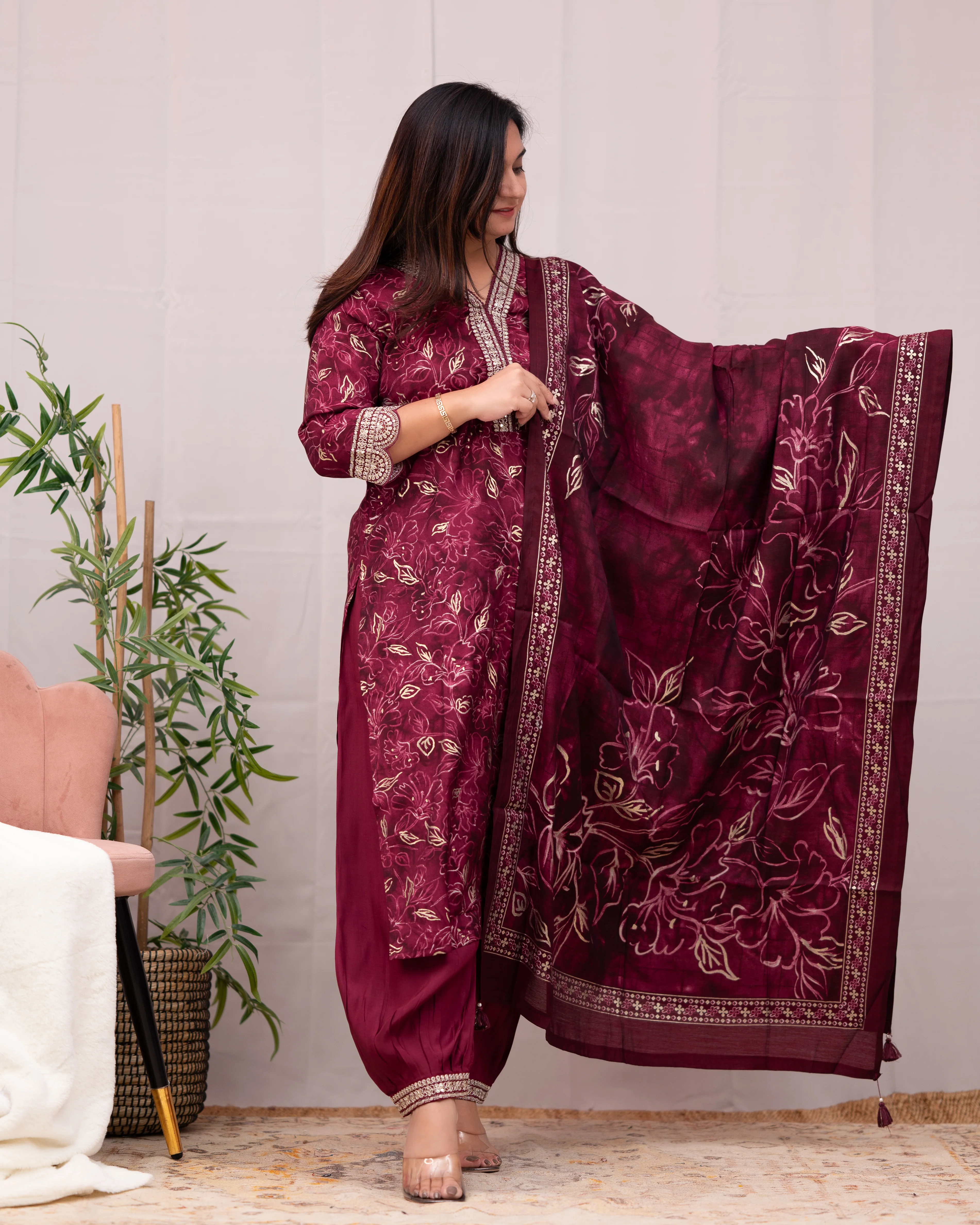 Rihana Muslin Heavy Embroidered Afgani Set - Image 13