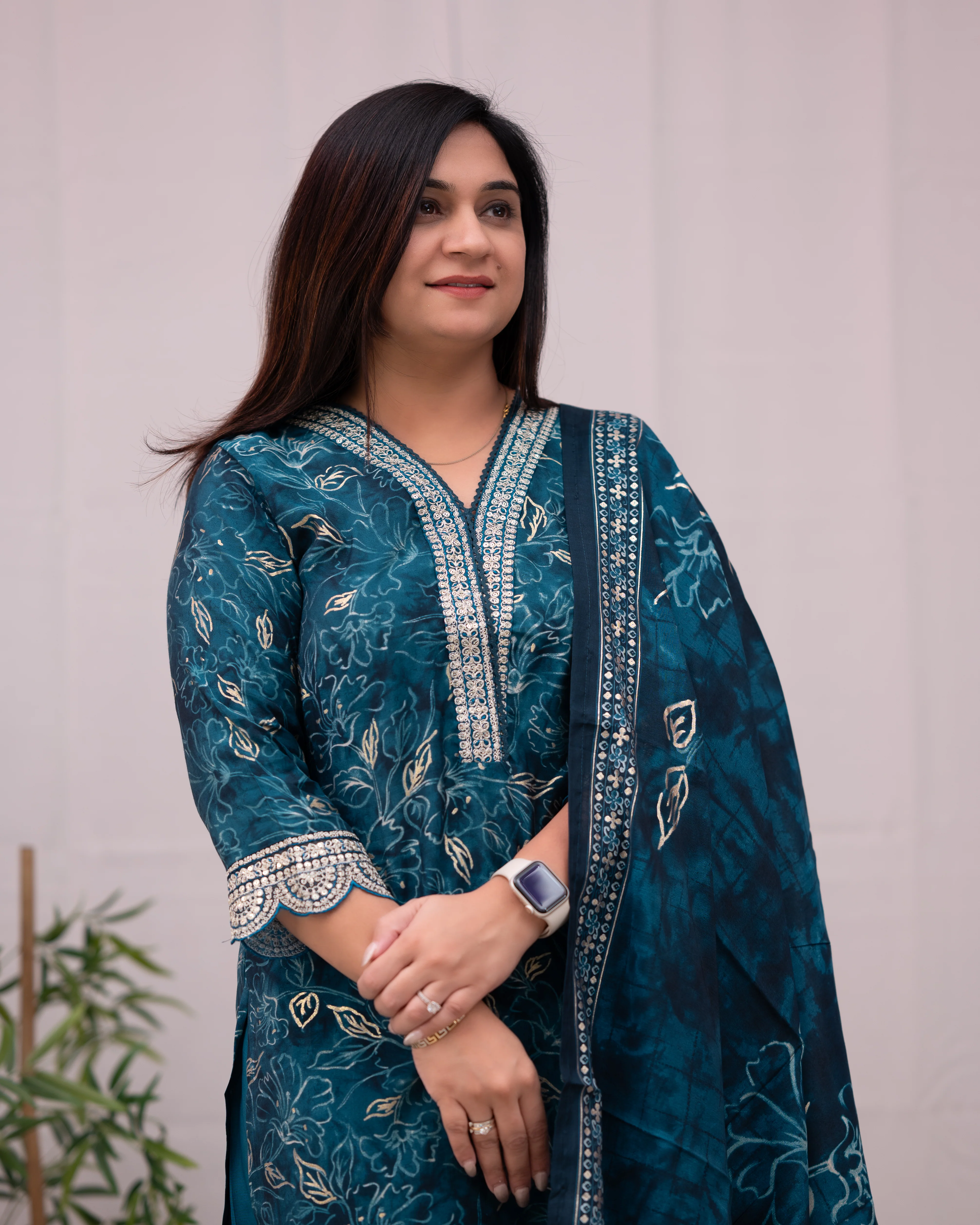 Rihana Muslin Heavy Embroidered Afgani Set - Image 7