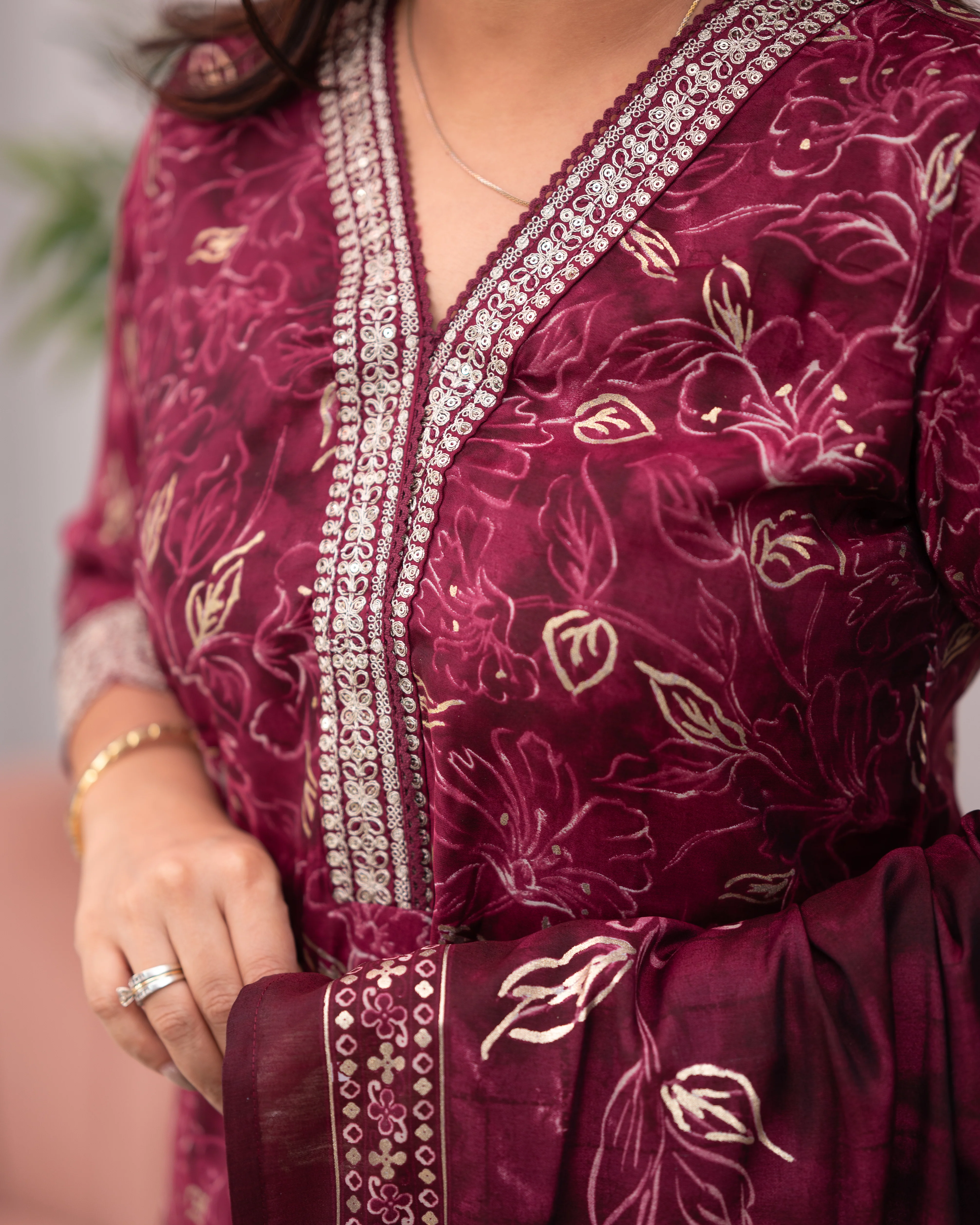 Rihana Muslin Heavy Embroidered Afgani Set - Image 9
