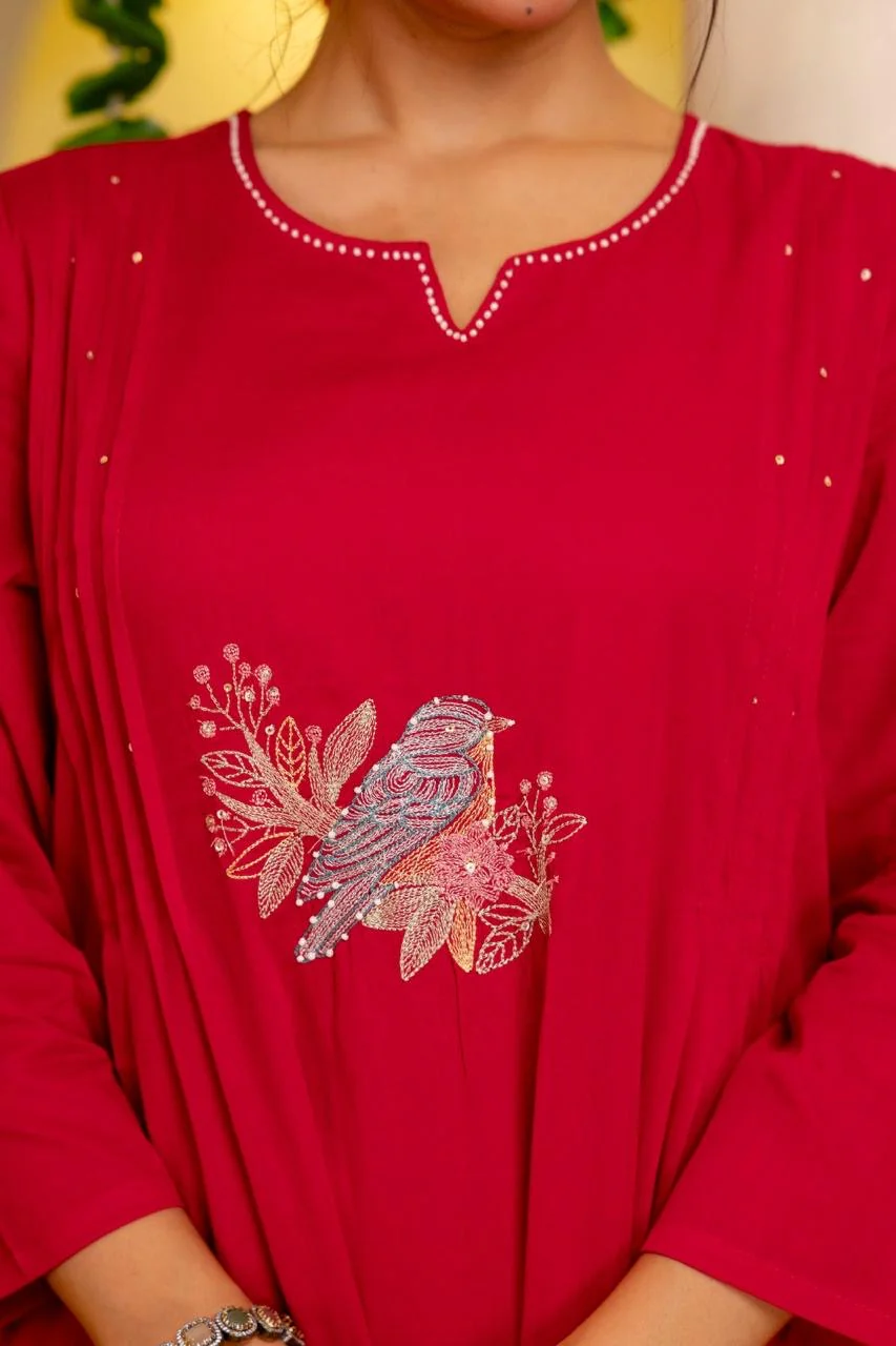 Roshni MulCotton Hand Detailed Pant Set - Image 10