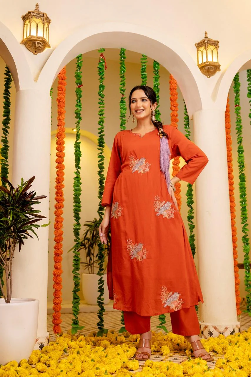 Roshni MulCotton Hand Detailed Pant Set - Image 2
