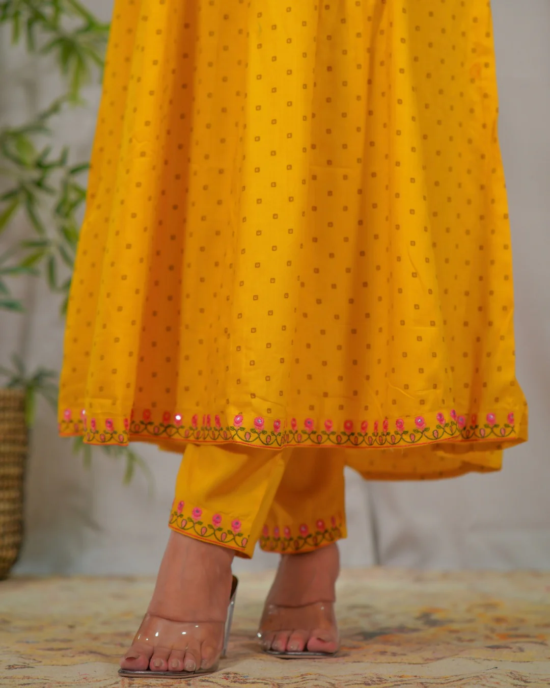 Ruhani Embroidered Anarkali Pant Set with Jacket - Image 10