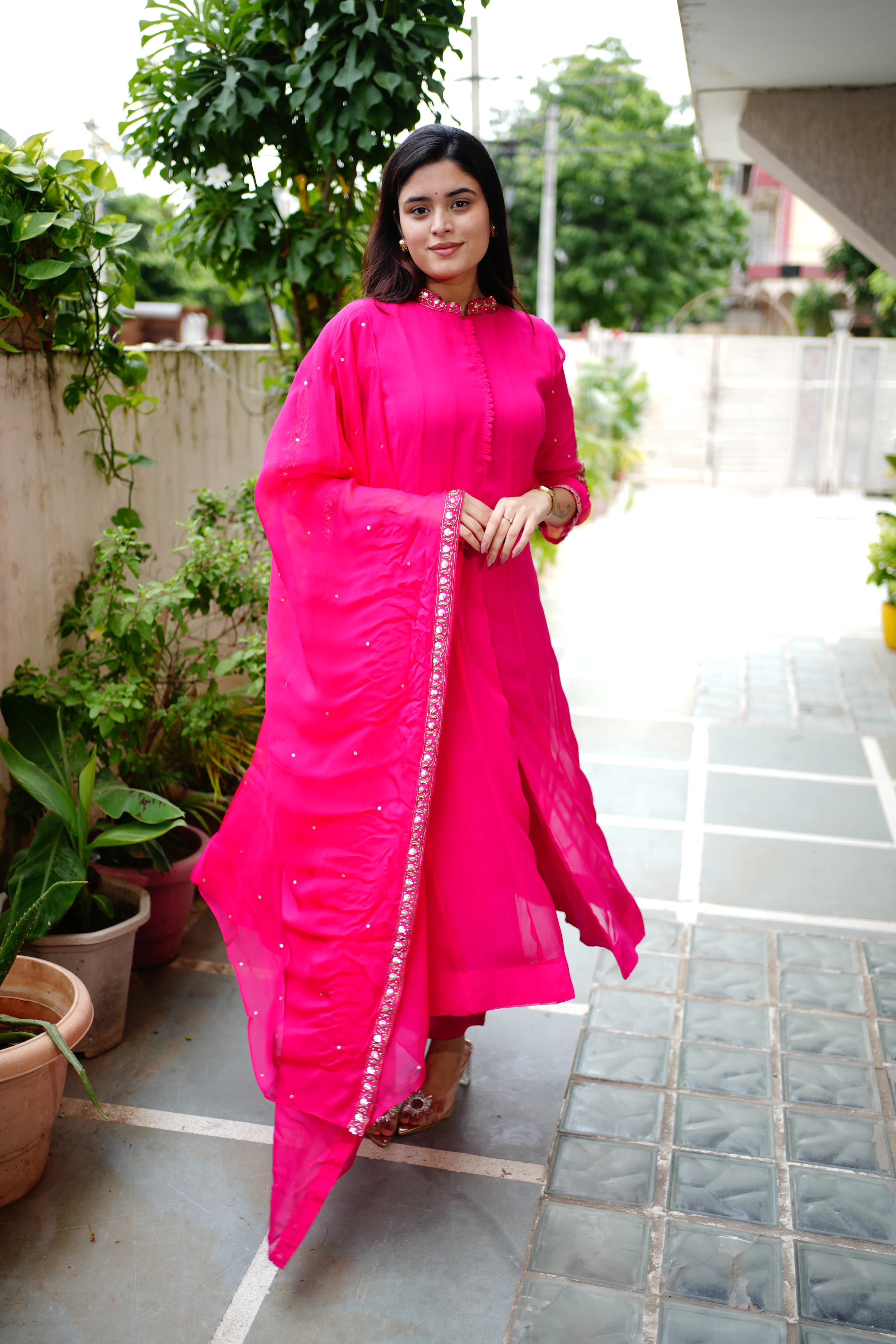 Sahaj Georgette HandEmbroidered Anarkali Set