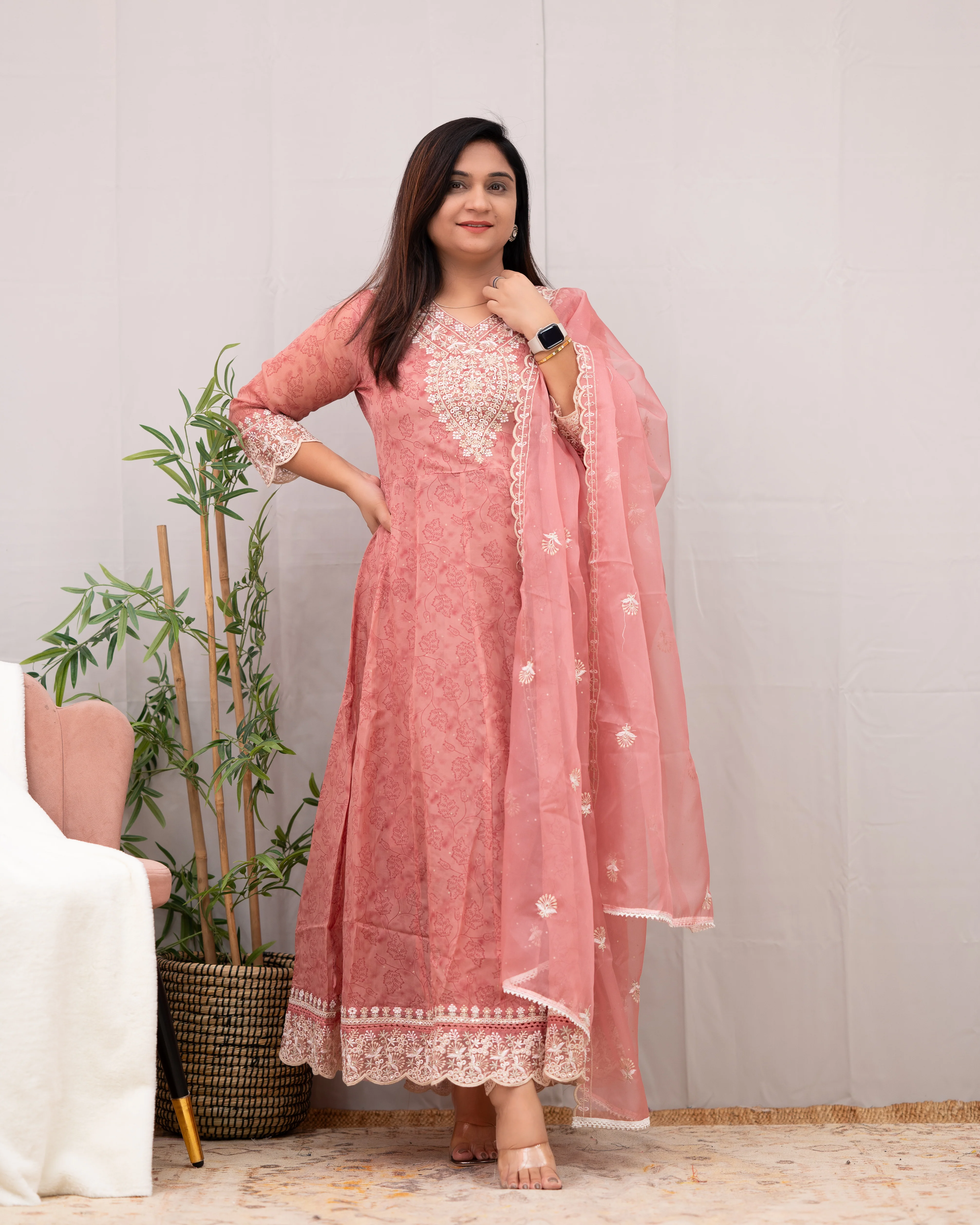 Sahaj Premium Organza embroidered Pant Set - Image 3