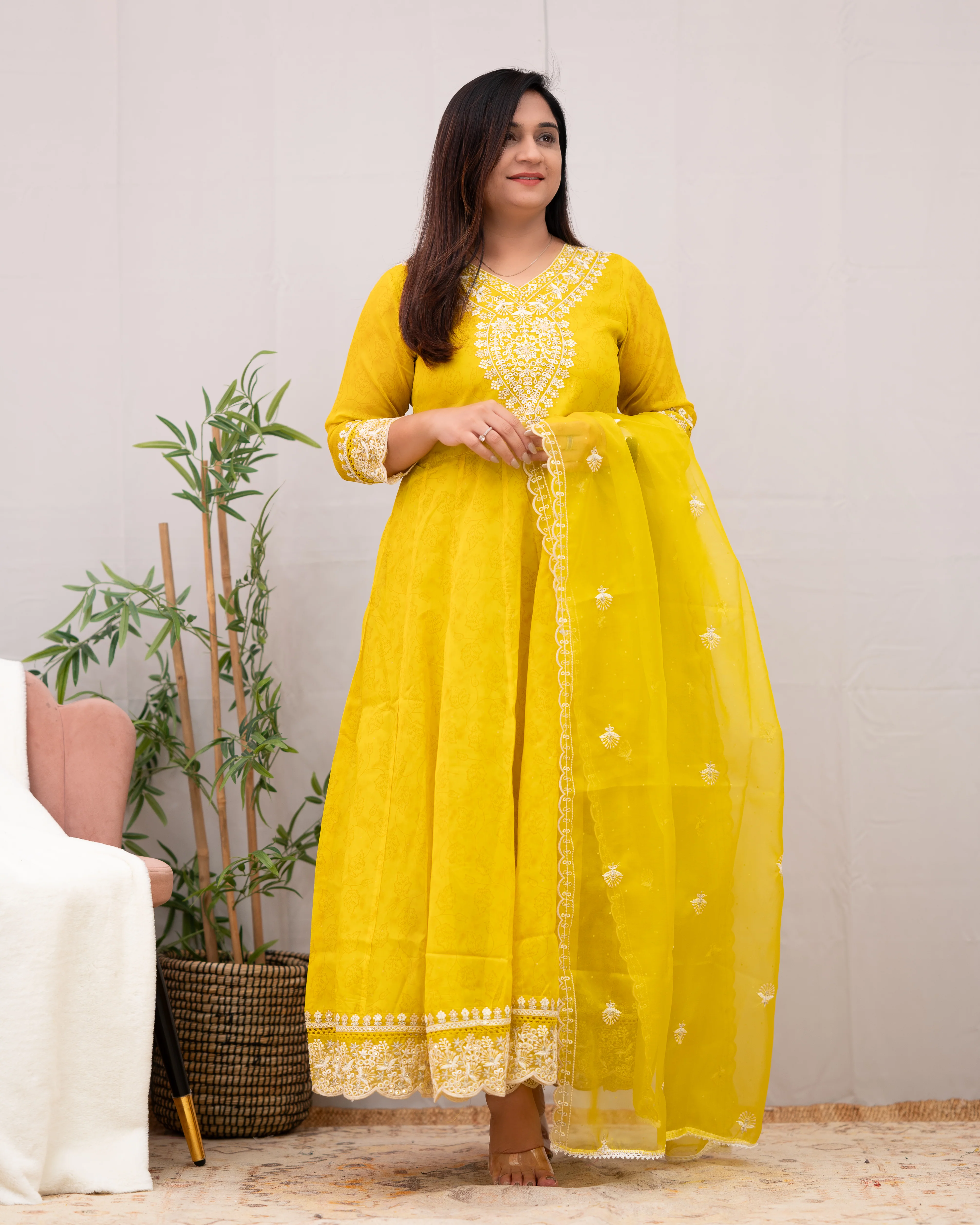 Sahaj Premium Organza embroidered Pant Set - Image 5