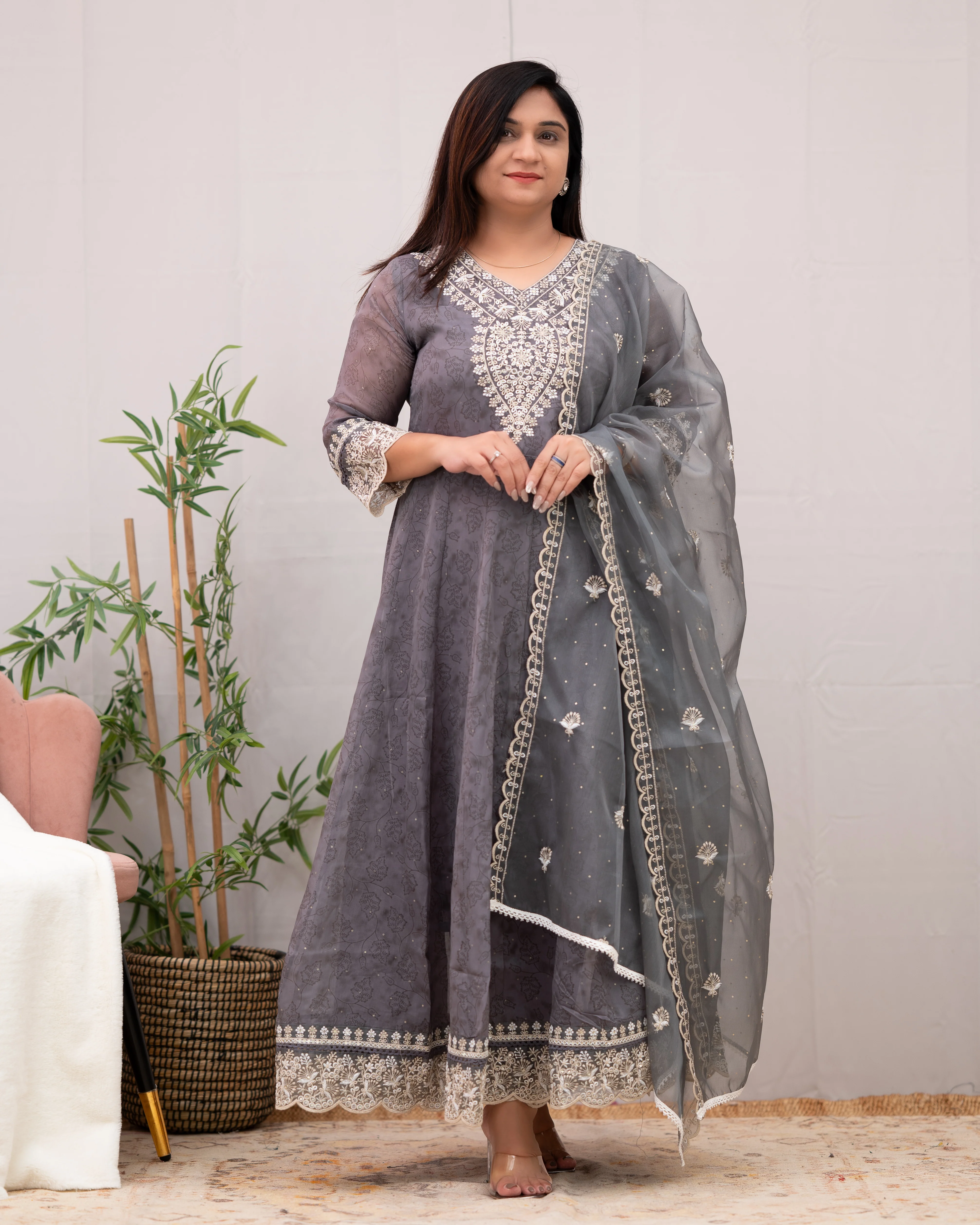Sahaj Premium Organza embroidered Pant Set - Image 7