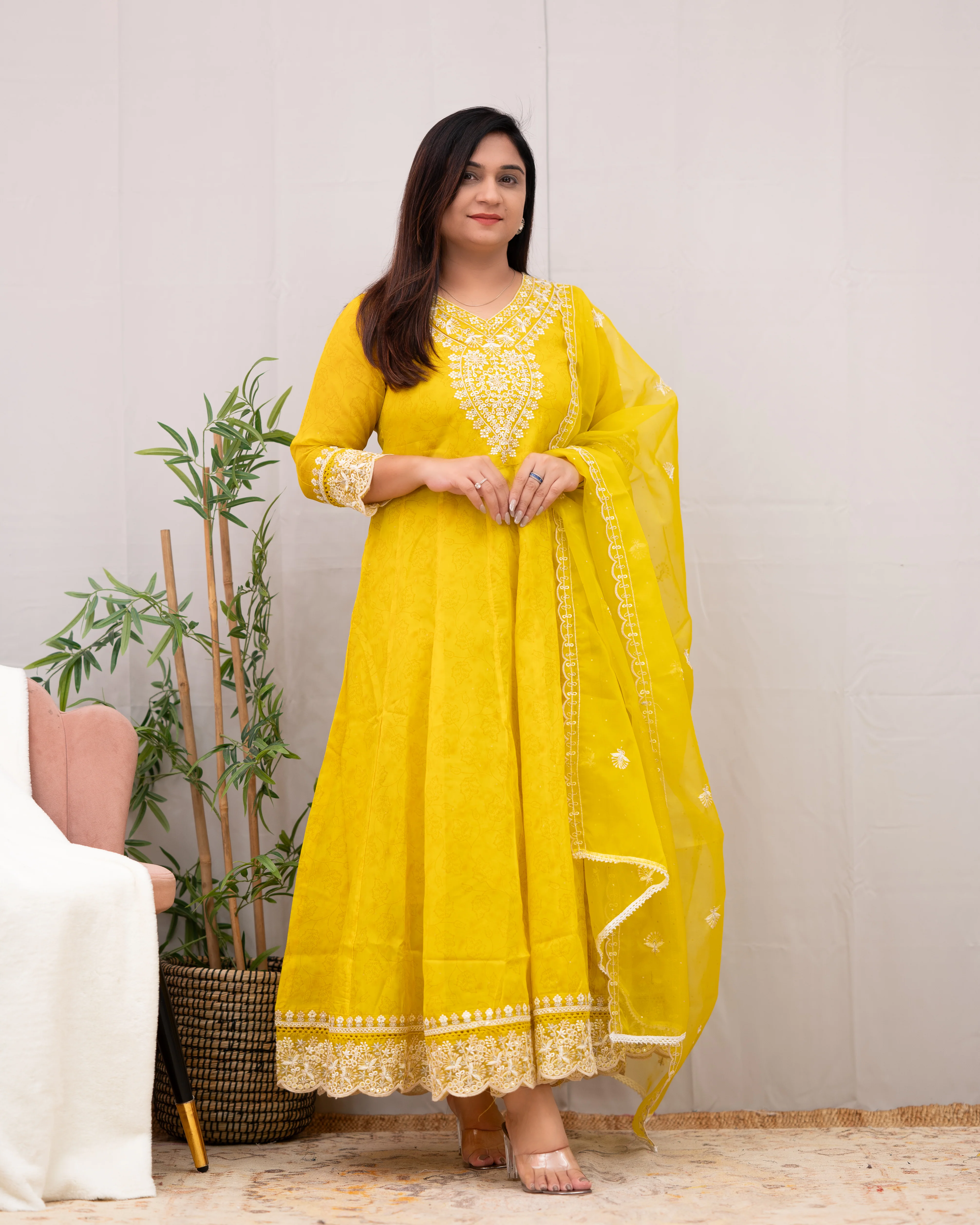 Sahaj Premium Organza embroidered Pant Set - Image 8