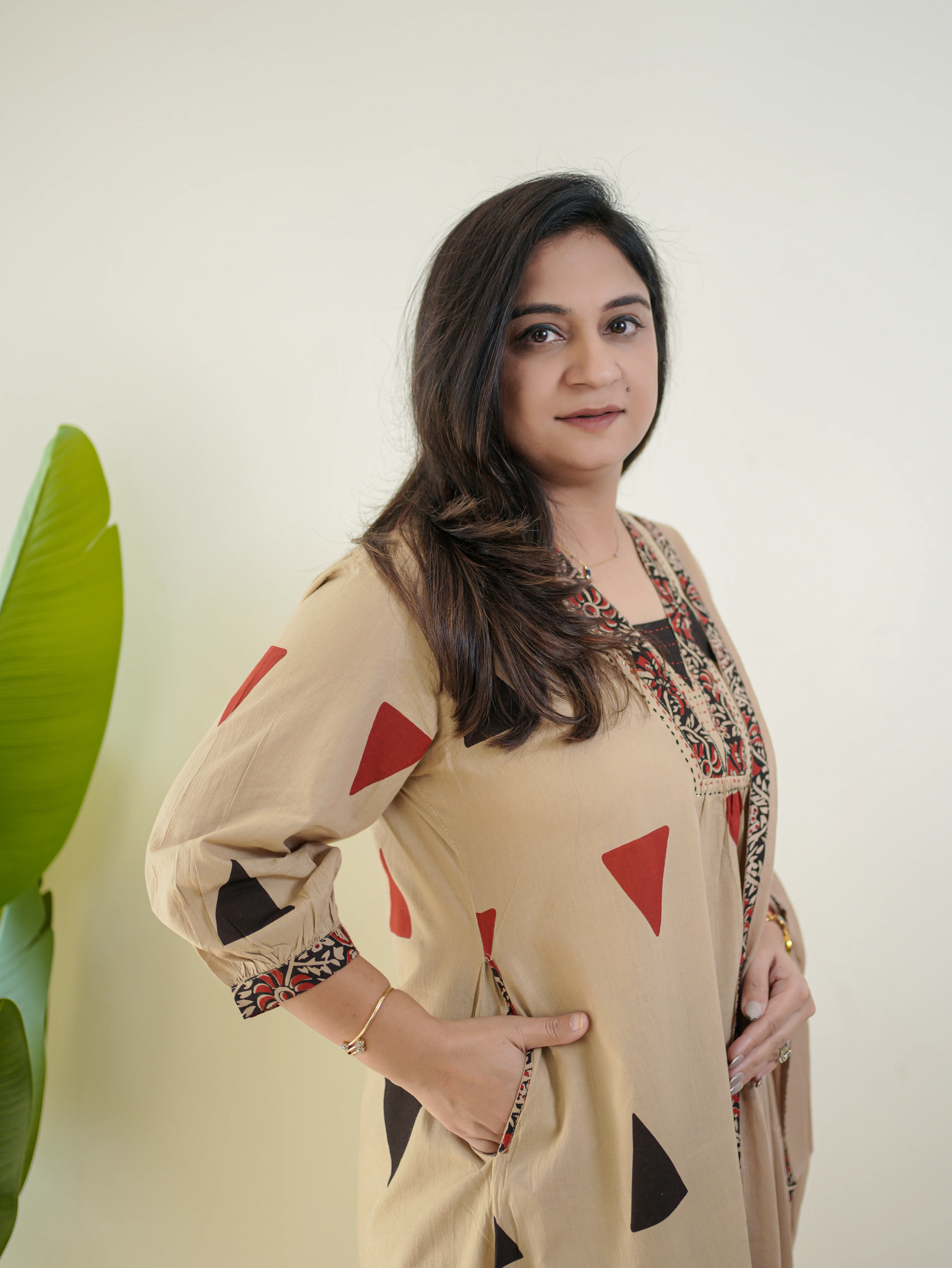 Saloni Kalamkari Cotton A-line Dupatta Set - Image 12