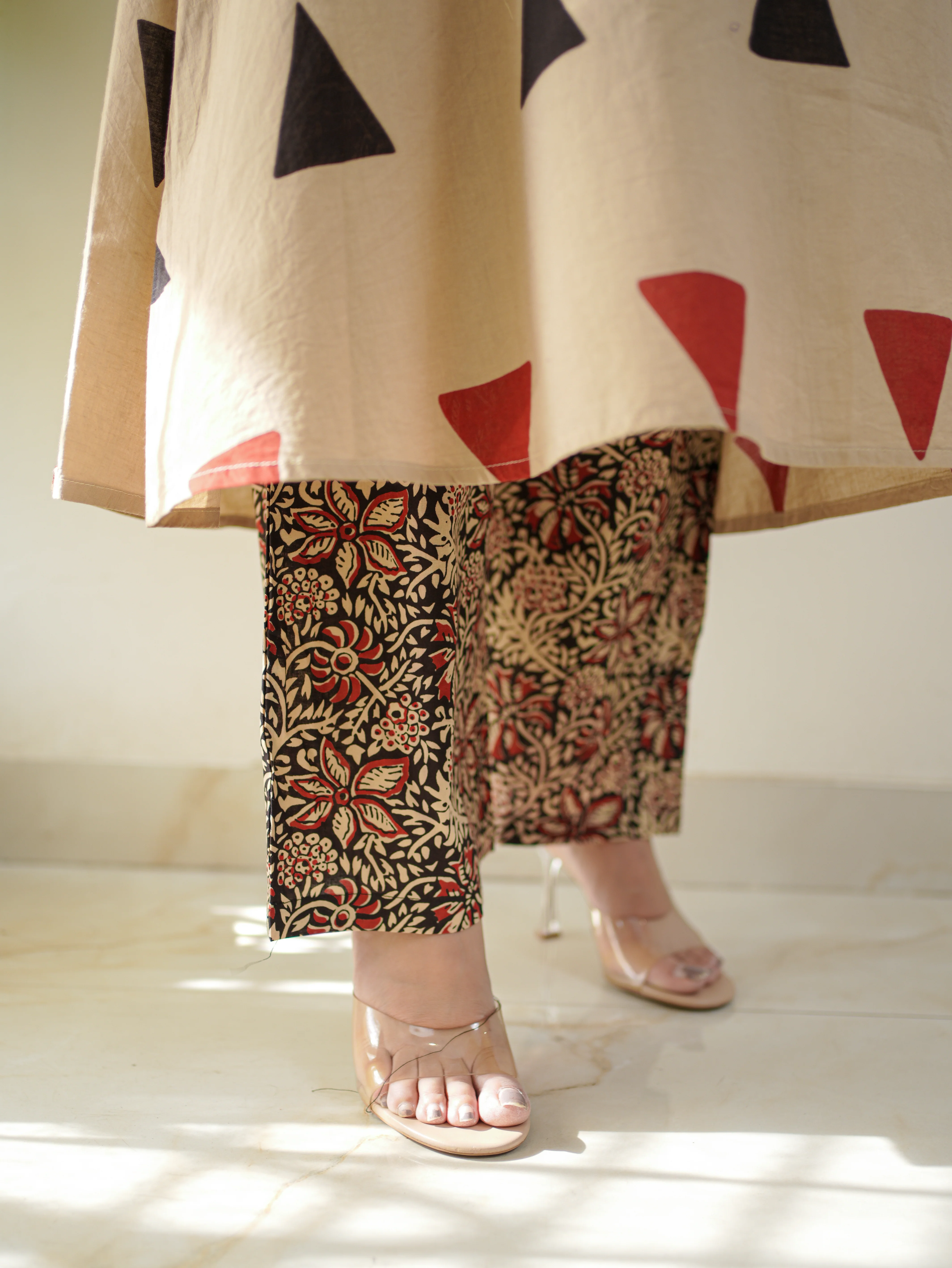 Saloni Kalamkari Cotton A-line Dupatta Set - Image 19