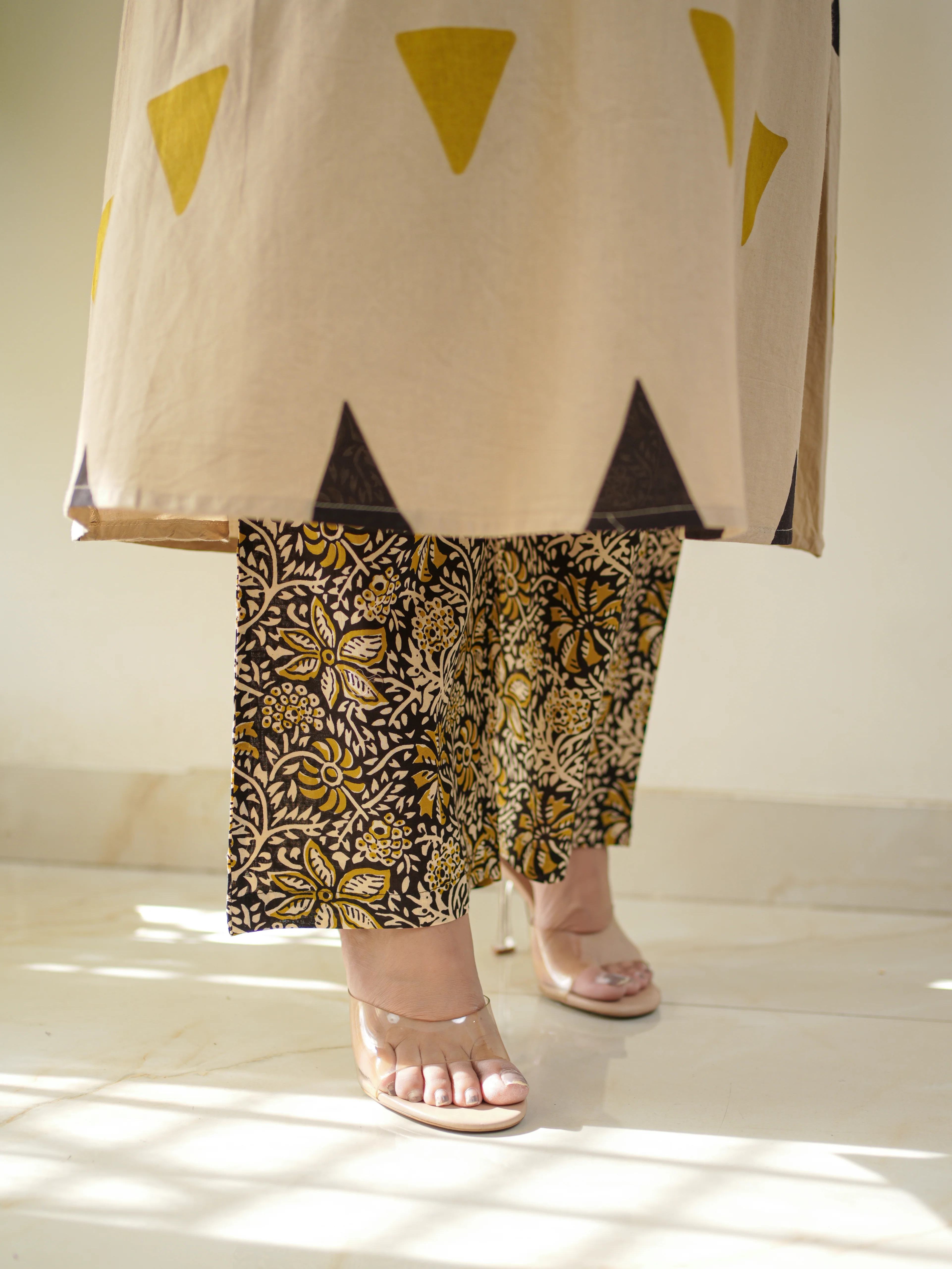 Saloni Kalamkari Cotton A-line Dupatta Set - Image 8