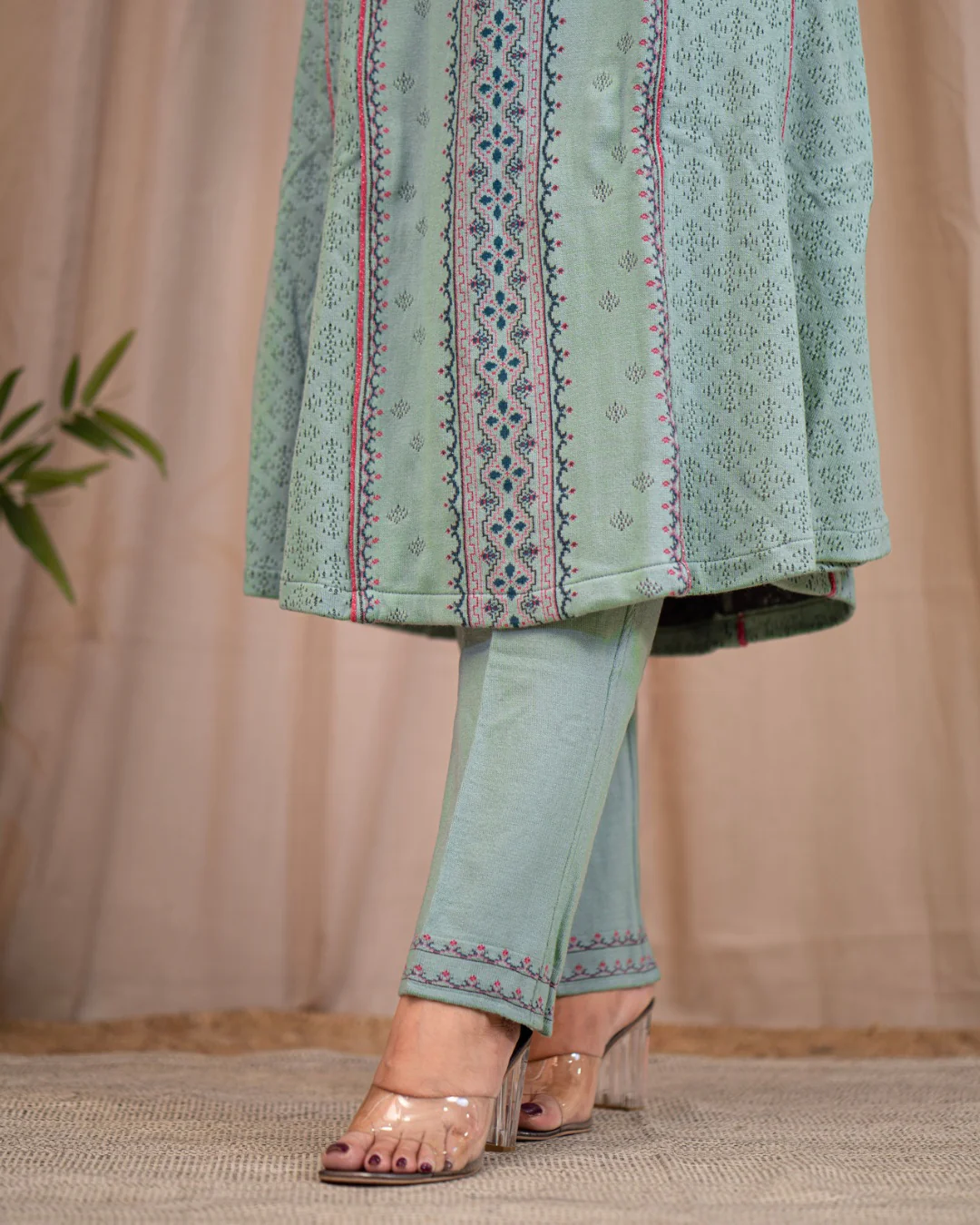 Samaira Woollen Anarkali Pant Set - Image 6