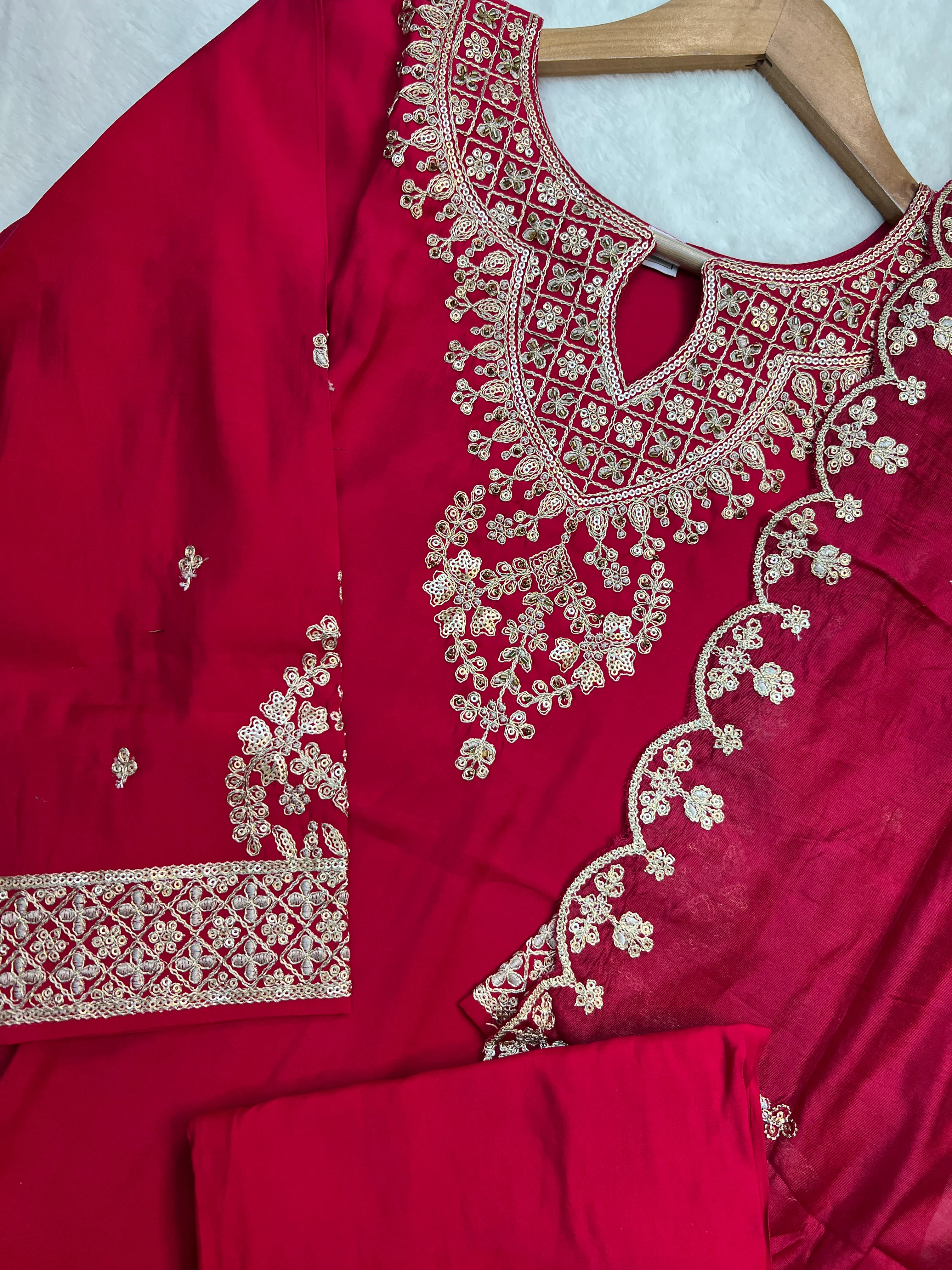 Shagun Muslin Hand Embroidered Pant Set - Image 20