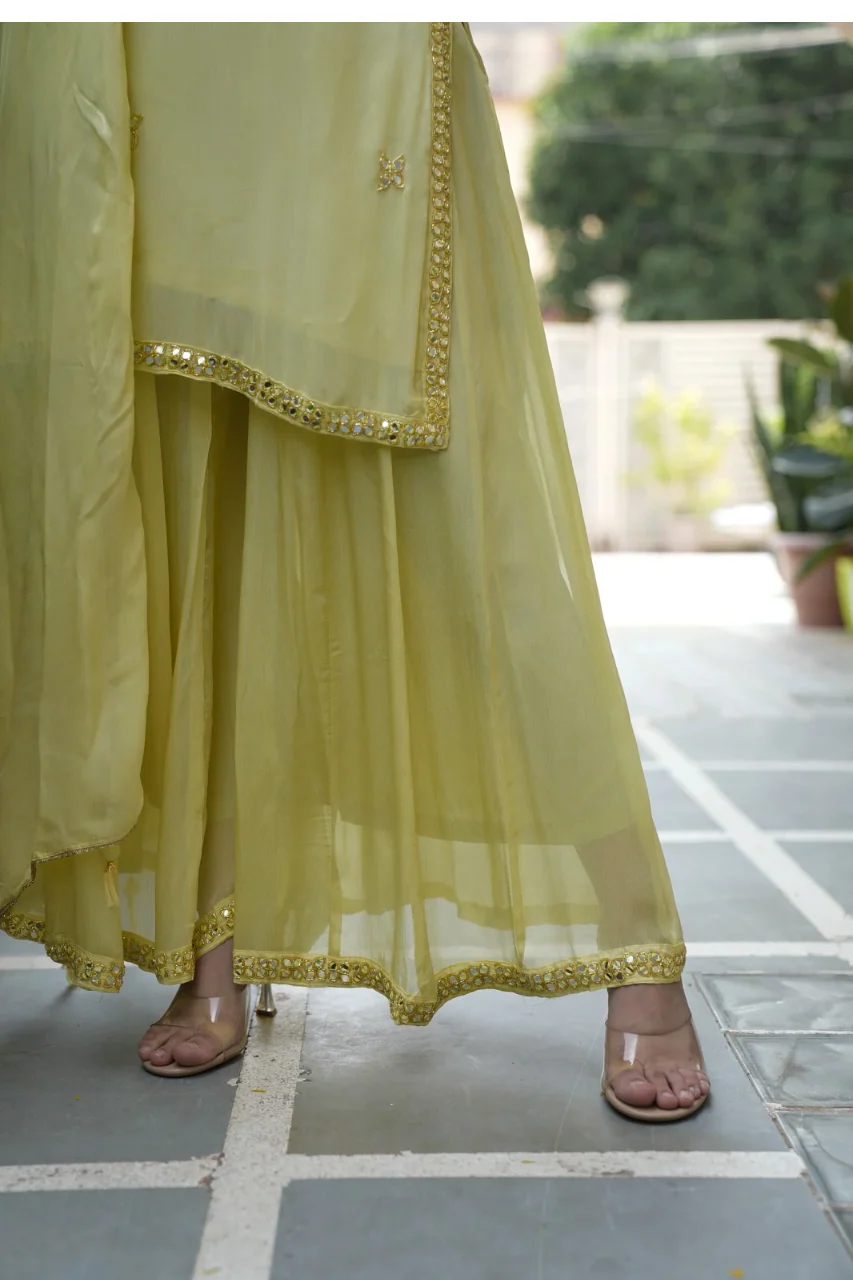 Sona Premium Crepe HandDetailed Sharara Set - Image 6