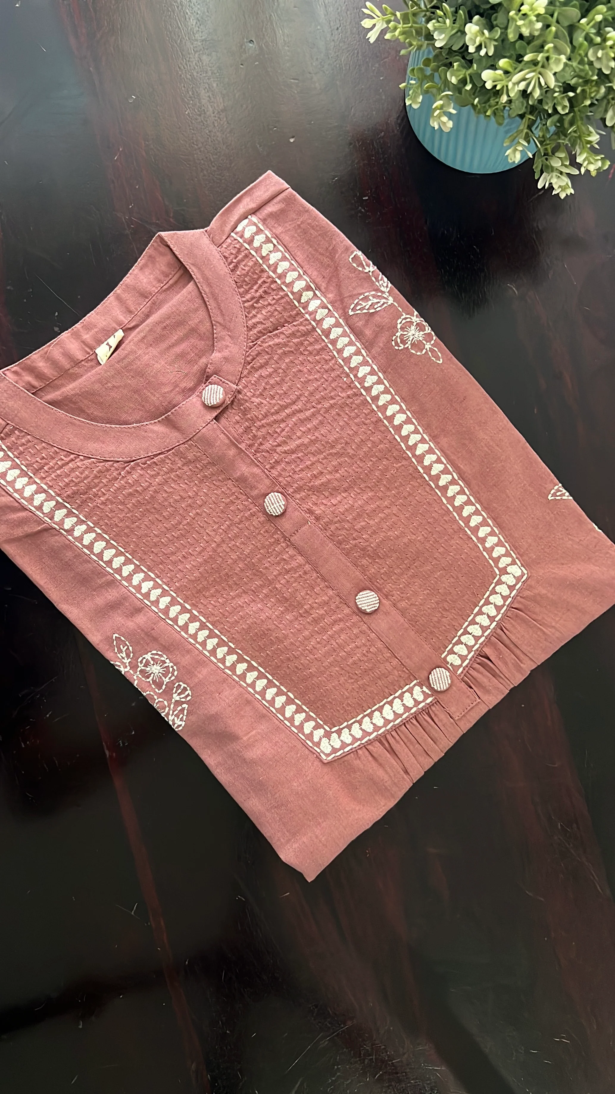 Tarini A-line cotton Embroidered Short Top - Image 13