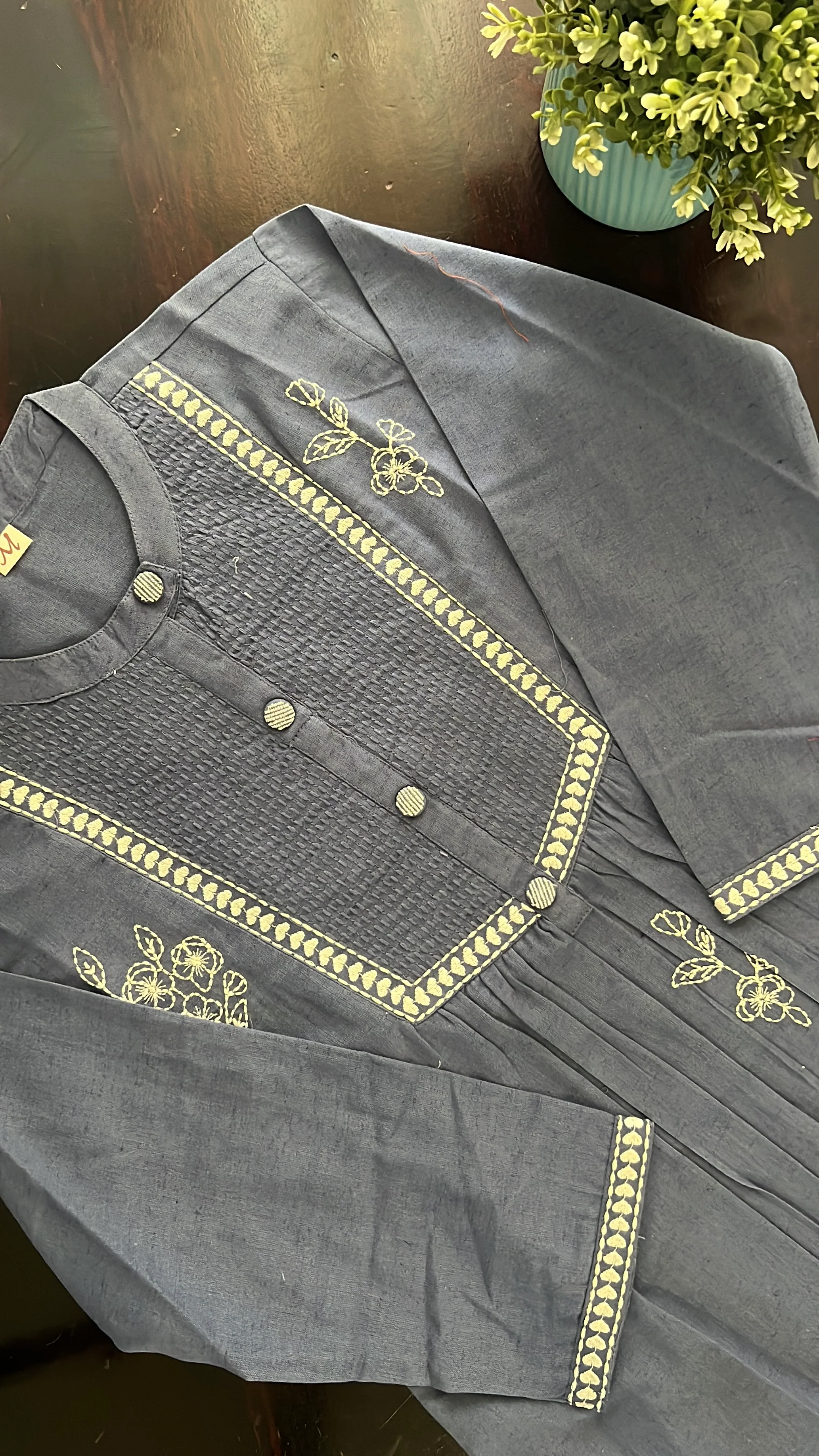 Tarini A-line cotton Embroidered Short Top - Image 21