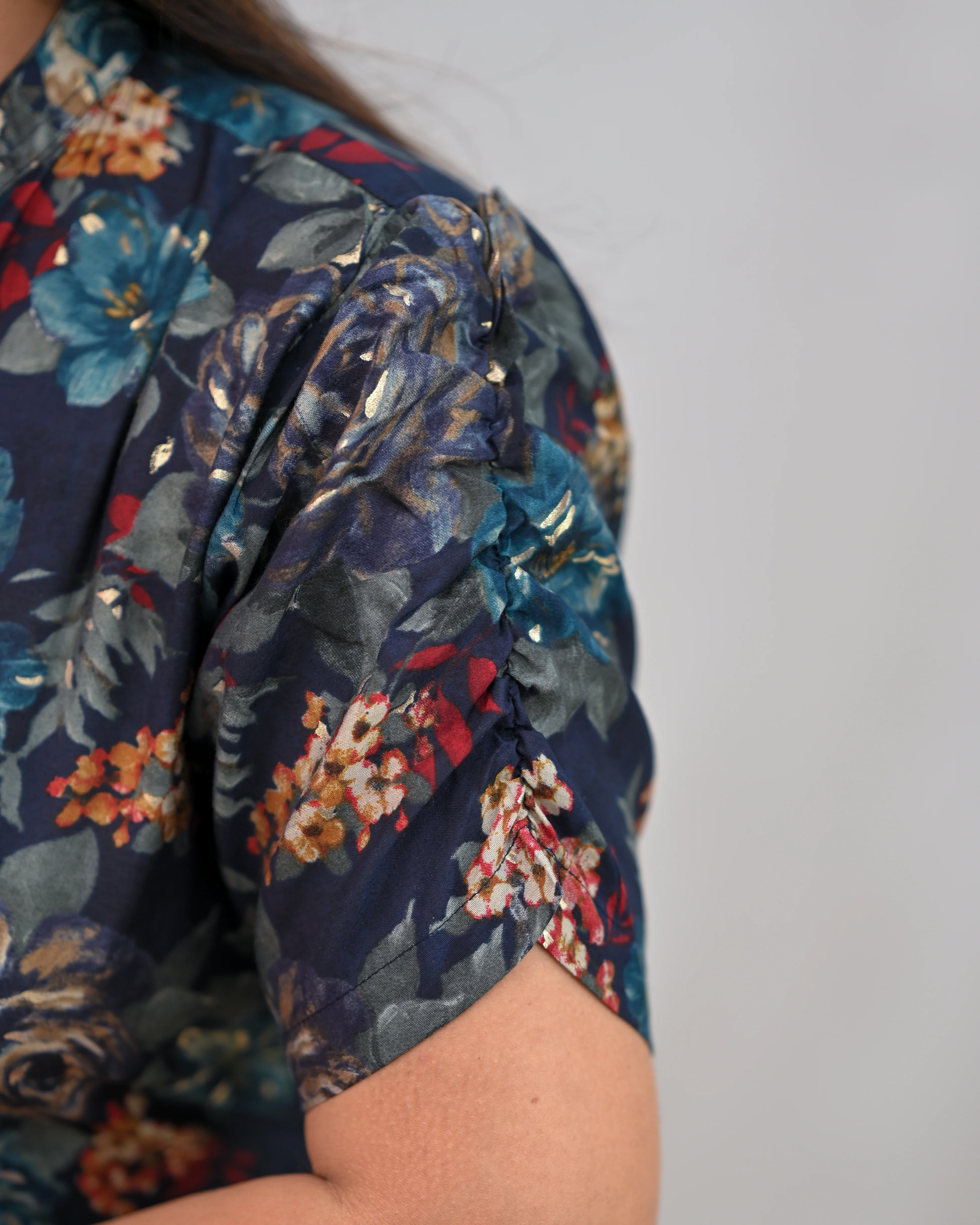 Zaina Muslin Floral Long Gown - Image 8