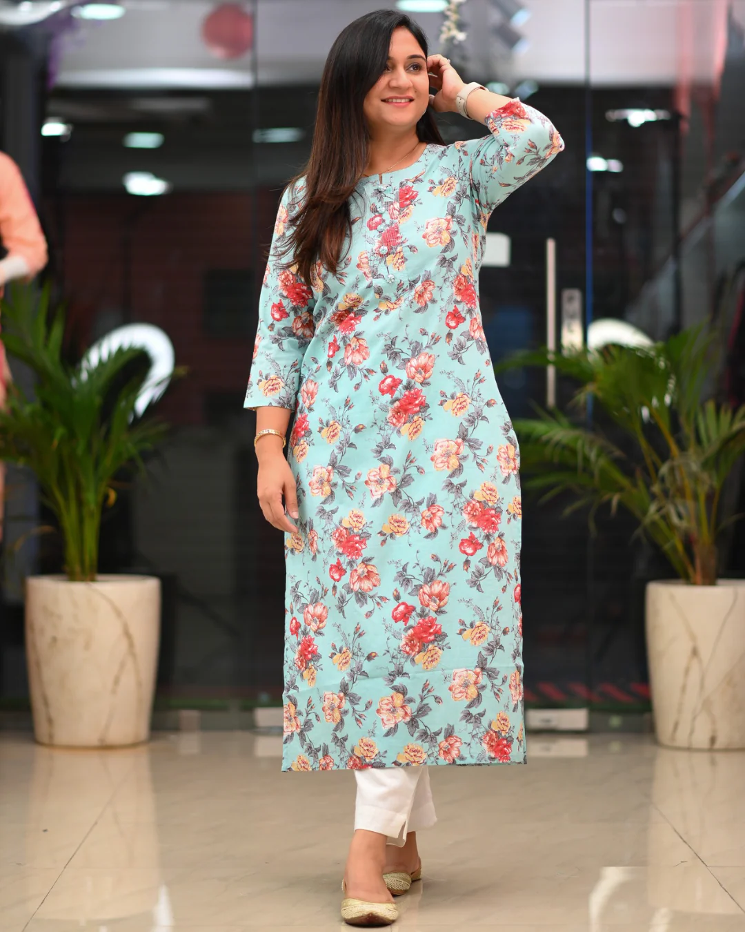 Zoya Casual Cotton straight Kurta - Image 31