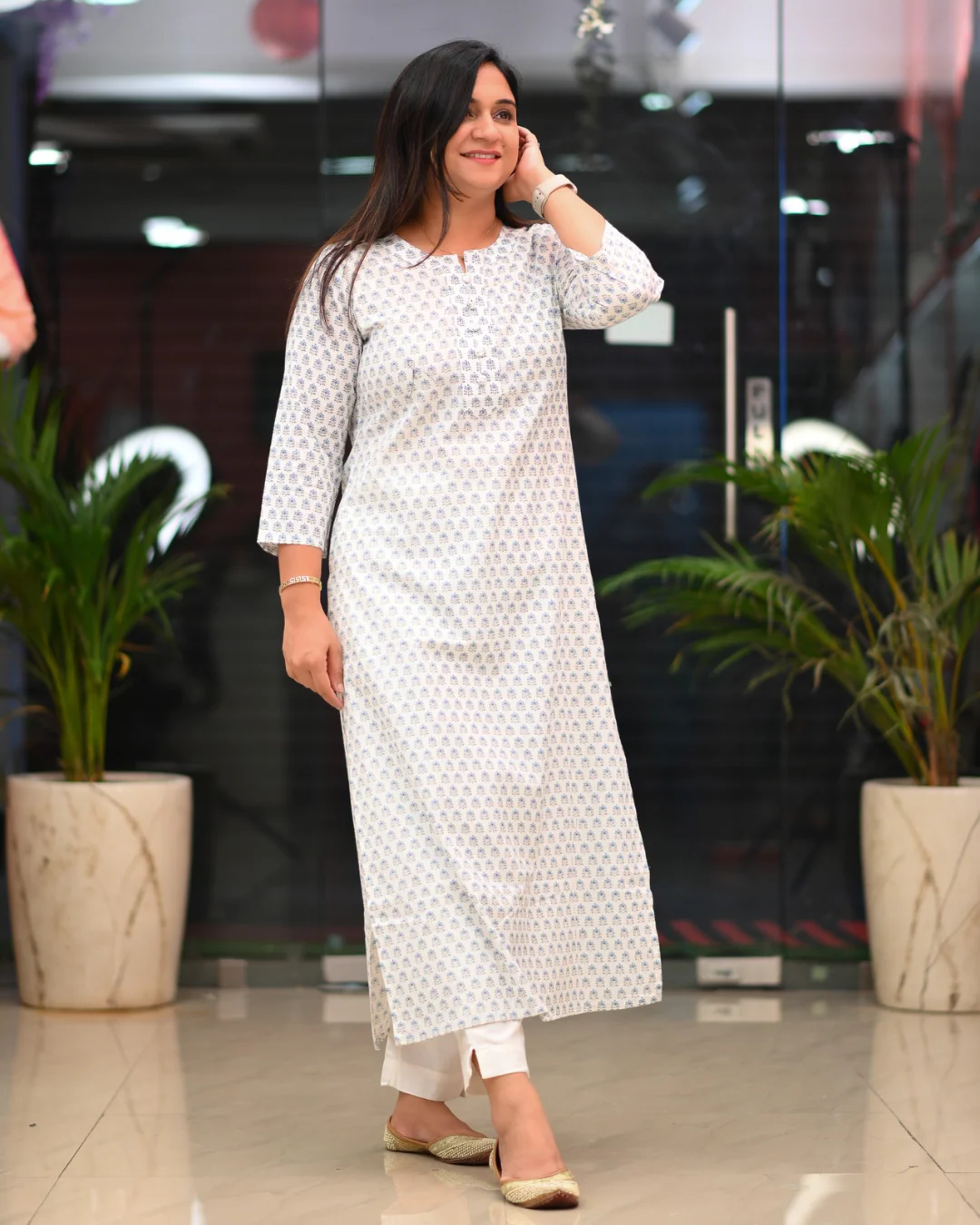 Zoya Casual Cotton straight Kurta - Image 36